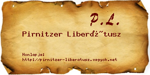 Pirnitzer Liberátusz névjegykártya